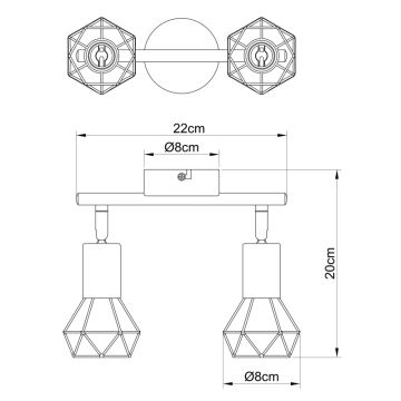 Globo - Spot 2xE14/40W/230V