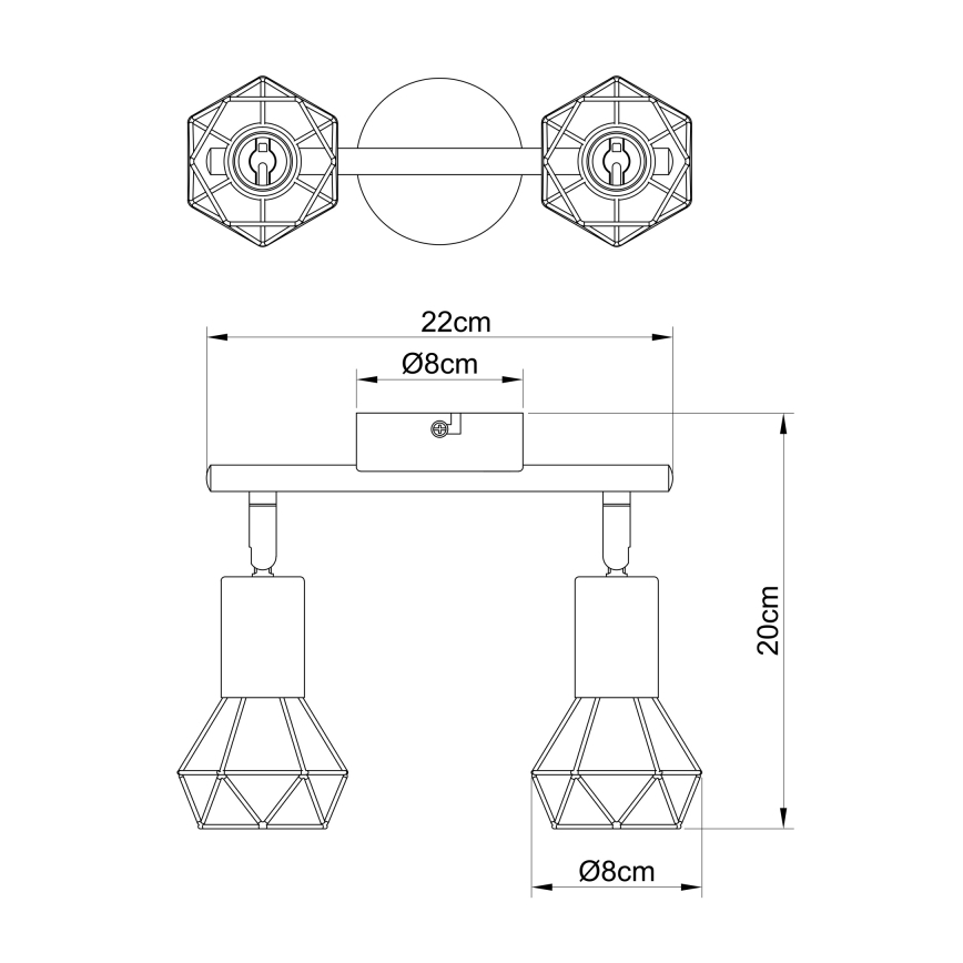 Globo - Spot 2xE14/40W/230V