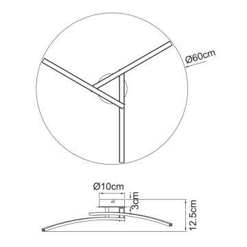 Globo - Plafonnier 3xLED/6W/230V