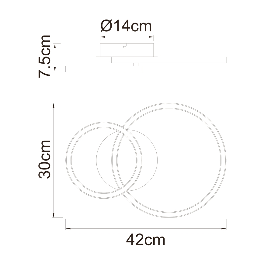 Globo - Lustre monté en surface LED/18W/230V