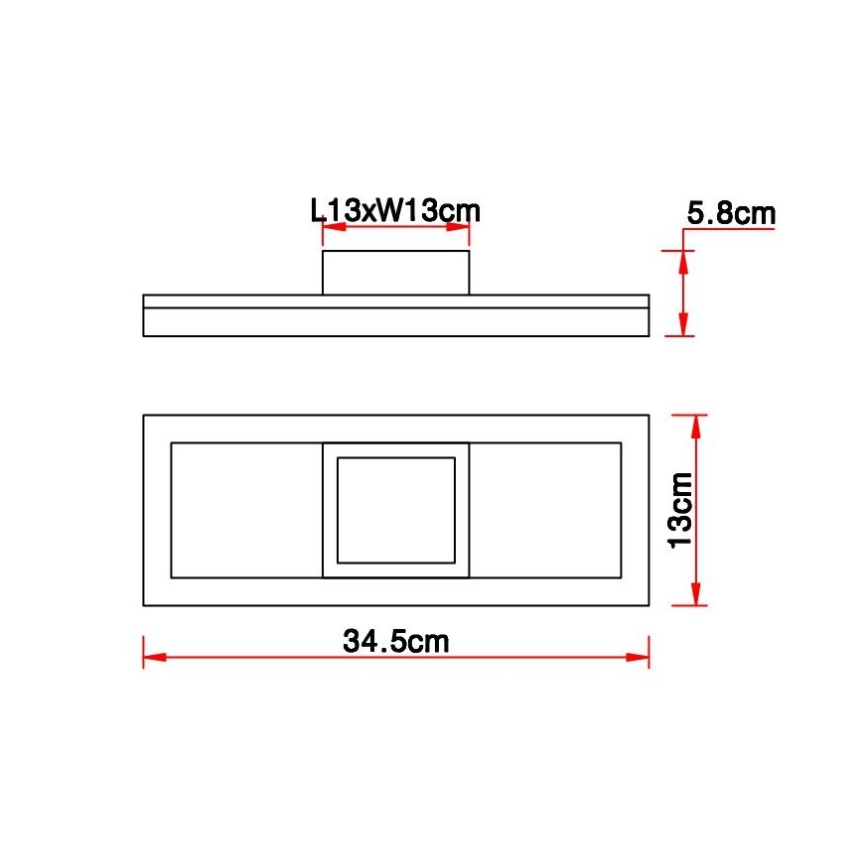 Globo - Plafonnier LED LED/12W/230V