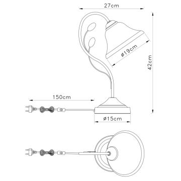 Globo 69007-1T - lampe de table POPACKS 1xE27/60W/230V