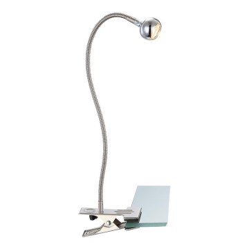 Globo - LED Petite lampe flexible avec pince LED/3W/230V chrome