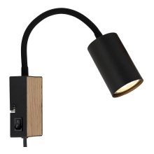 Globo - Petite lampe flexible 1xGU10/35W/230V noir/marron