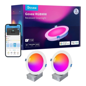 Govee - LOT 2x LED RGBWW Spot encastrable LED/11W/230V Smart 2700-6500K
