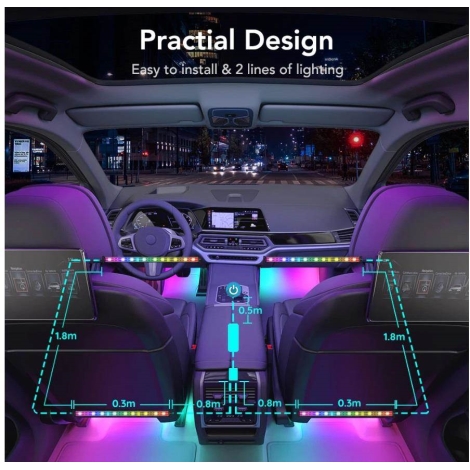 Eclairage intérieur LED pour voiture, Eclairage LED pour pied de