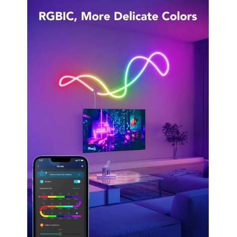 Ruban LED RGB Govee - 5m connecté (Vendeur Tiers, via coupon 7€) –