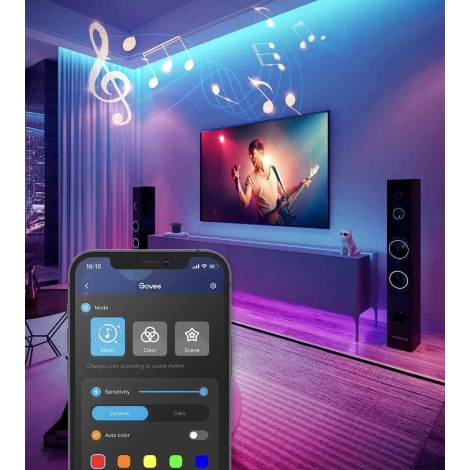 Govee Rubans LED 10M, Bandes WiFi RGB, Fonctionne avec Alexa et Google  Assistant, Contrôle Intelligent par App, Synchronisation Musique, 64  Scènes