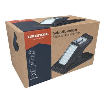 Grundig - Éclairage solaire SOLAR LED avec détecteur CLIP-ON LED/9W/3,7V IP44