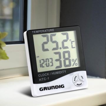 Grundig - Station météo avec alarme 1xAAA