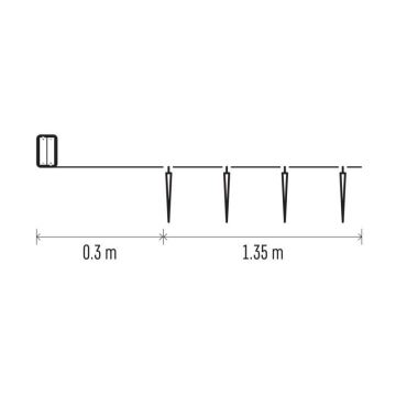 Guirlande de noël 10xLED/1,65m