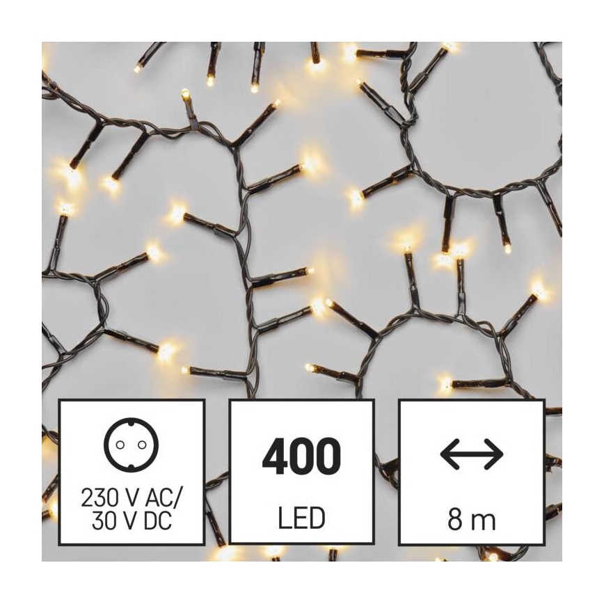 Guirlande de Noël LED extérieur 400xLED/13m IP44 blanc chaud