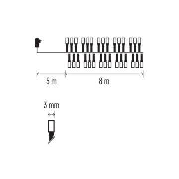 Guirlande de Noël LED extérieur 400xLED/13m IP44 blanc chaud