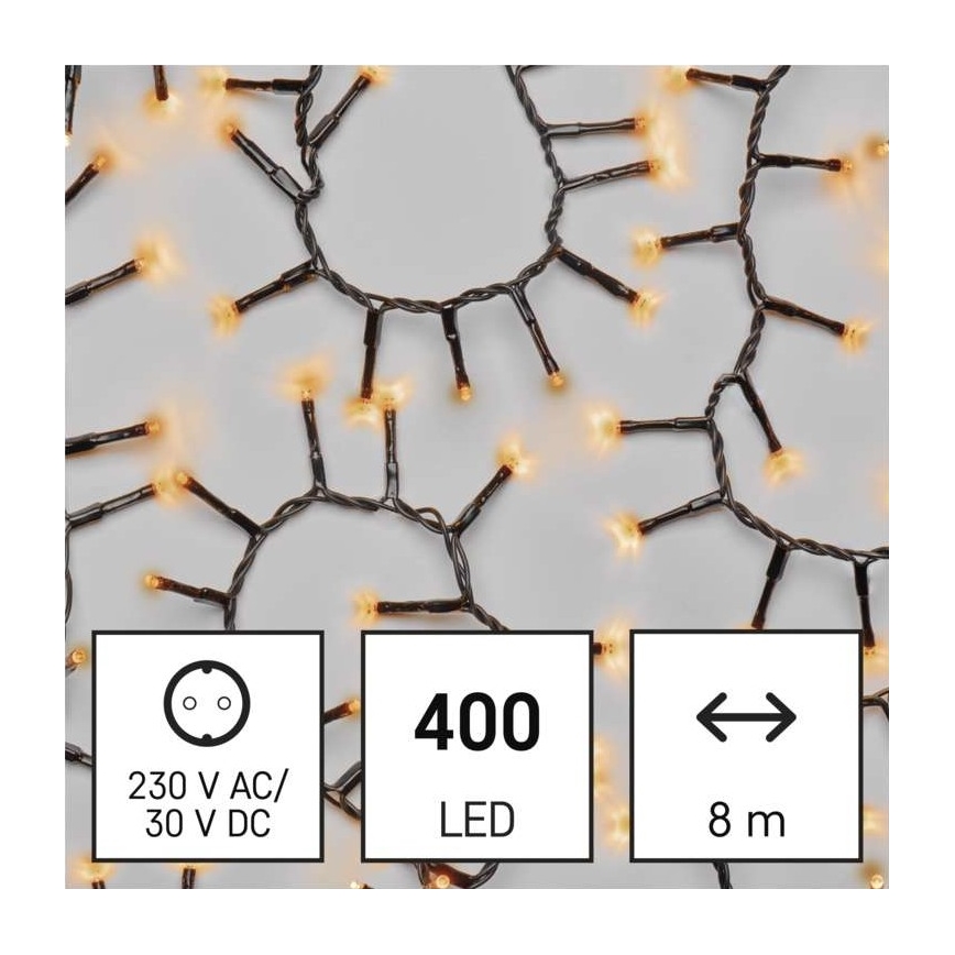 Guirlande de Noël LED extérieur 400xLED/13m IP44 vintage