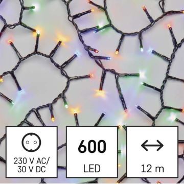 Guirlande de Noël LED extérieur 600xLED/17m IP44 multicolore