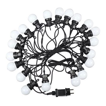 Guirlande LED extérieur STRING 10m 20xLED/0,5W/230V IP44 6000K