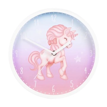 Hama - Horloge murale enfant 1xAA licorne