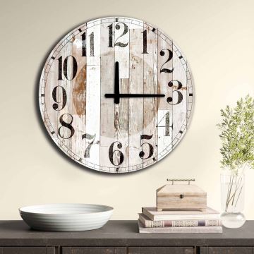 Horloge murale 50 cm 1xAA marron