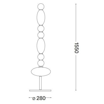 Ideal Lux - Lampadaire LUMIERE LED/58W/230V