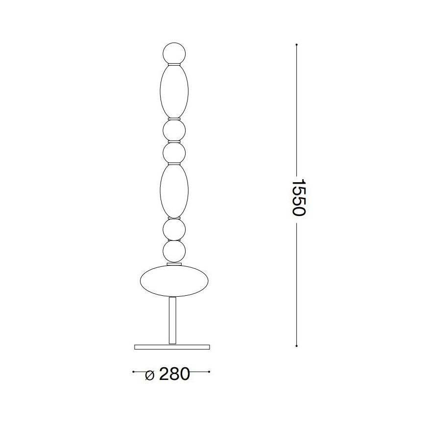 Ideal Lux - Lampadaire LUMIERE LED/58W/230V