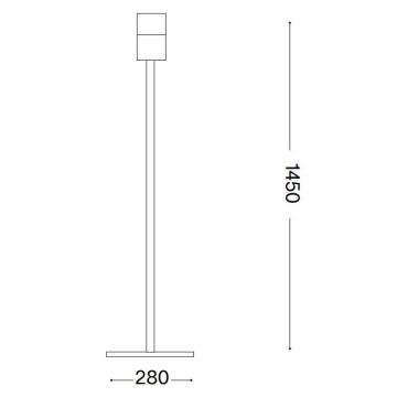 Ideal Lux - Pied de lampe LOT UP 1xE27/42W/230V noir