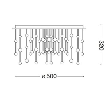 Ideal Lux - Plafonnier à intensité variable ARMONY LED/55W/230V d. 50 cm blanc