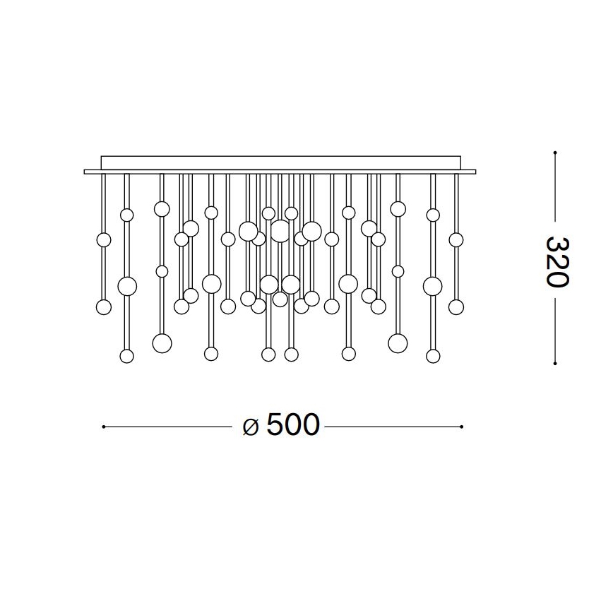 Ideal Lux - Plafonnier à intensité variable ARMONY LED/55W/230V d. 50 cm blanc