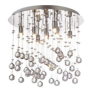 Ideal Lux - Plafonnier en cristal MOONLIGHT 8xG9/3W/230V d. 40 cm chrome