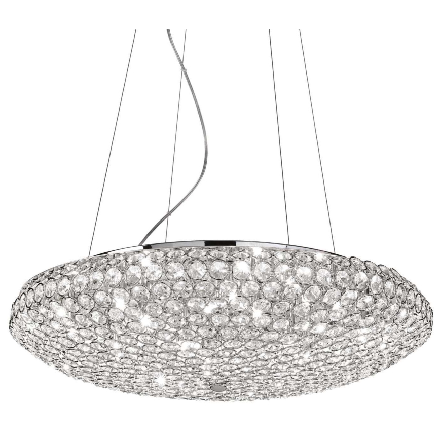 Ideal Lux - Suspension filaire en cristal KING 12xG9/40W/230V d. 65 cm chrome