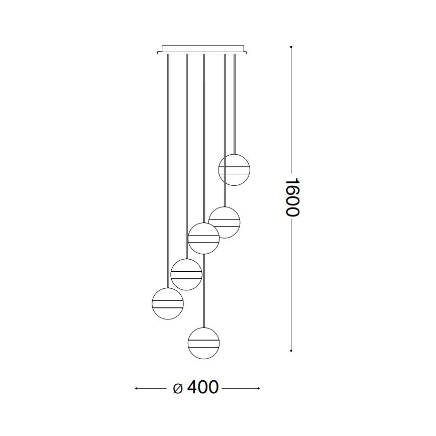 Ideal Lux - Suspension filaire GALAXY LED/58W/230V