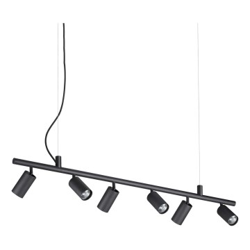 Ideal Lux - Suspension filaire LED DYNAMITE 6xGU10/7W/230V CRI 90 noir