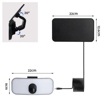 Applique murale solaire avec détecteur LED/13W/3,7V 4000K IP65