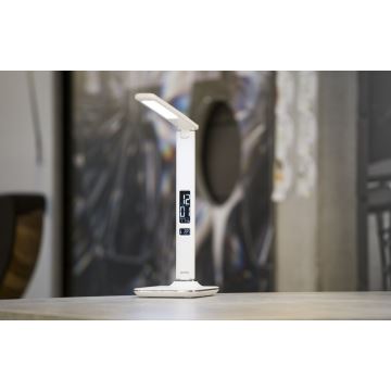 Lampe de table LED avec écran LED/9W/230V blanche