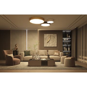 Immax NEO 07132-G80 - Plafonnier SMART à intensité variable DIAMANTE LED/60W/230V doré 80 cm + télécommande Tuya ZigBee