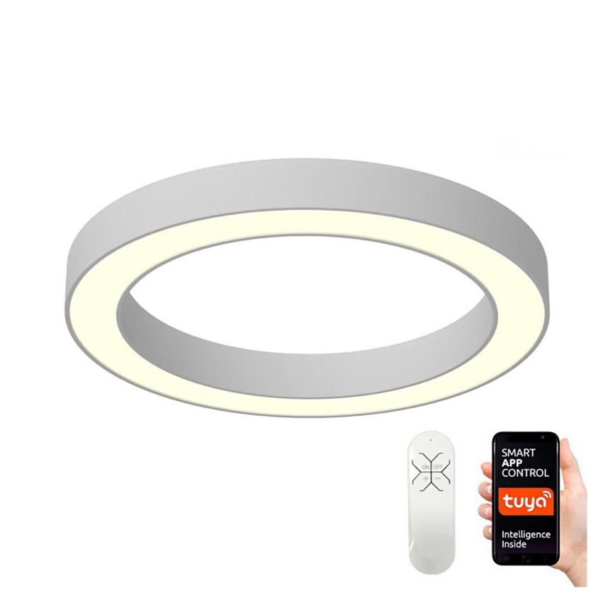 Immax NEO 07144-GR95 - Plafonnier LED à intensité variable PASTEL LED/66W/230V tuya gris + télécommande