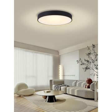 Immax NEO 07203L-Plafonnier LED à intensité variable RONDATE 65W/230V 3000-6000K Tuya noir + télécommande