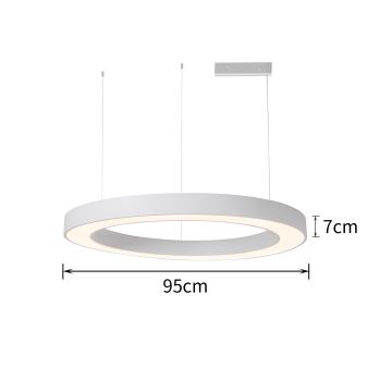 Immax NEO 07214L - Suspension filaire à intensité variable PASTEL LED/68W/230V 2700-6500K blanc 95 cm Tuya + télécommande