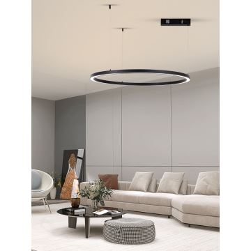 Immax NEO 07215L - Suspension filaire à intensité variable LED FINO LED/60W/230V 80 cm noir Tuya + télécommande