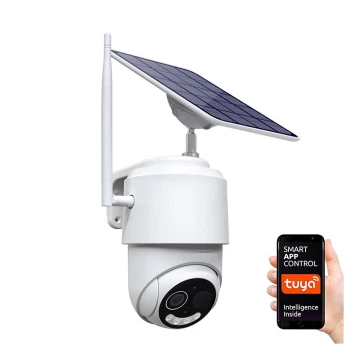 Immax NEO 07754L - Caméra extérieure solaire connectée avec détecteur FULL HD 9000mAh Wi-Fi Tuya IP65