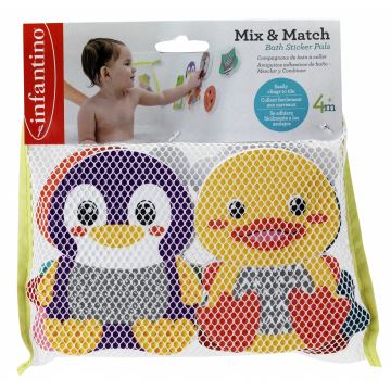 Infantino - Autocollants de bain en mousse MIX&MATCH