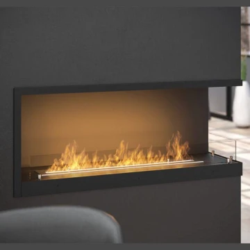 InFire - Cheminée BIO d'angle 110x45 cm 3kW noire