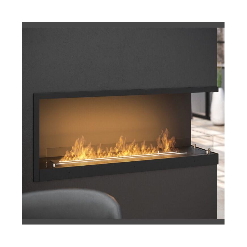 InFire - Cheminée BIO d'angle 110x45 cm 3kW noire