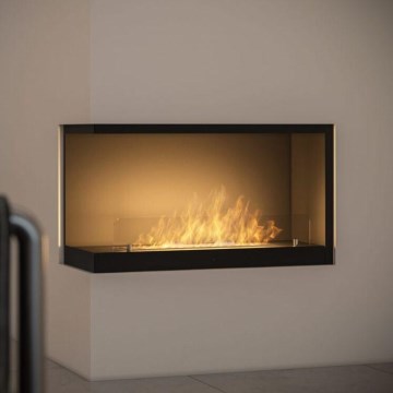 InFire - Cheminée BIO d'angle 80x45 cm 3kW noire