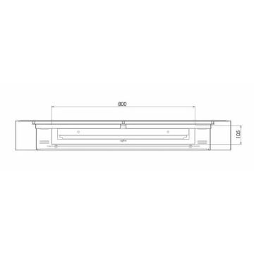 InFire - Cheminée murale BIO 120x56 cm 3kW blanche