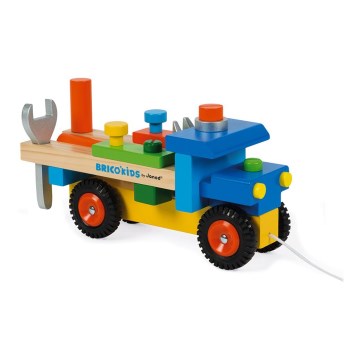 Janod - Camion en bois avec outils BRICOKIDS