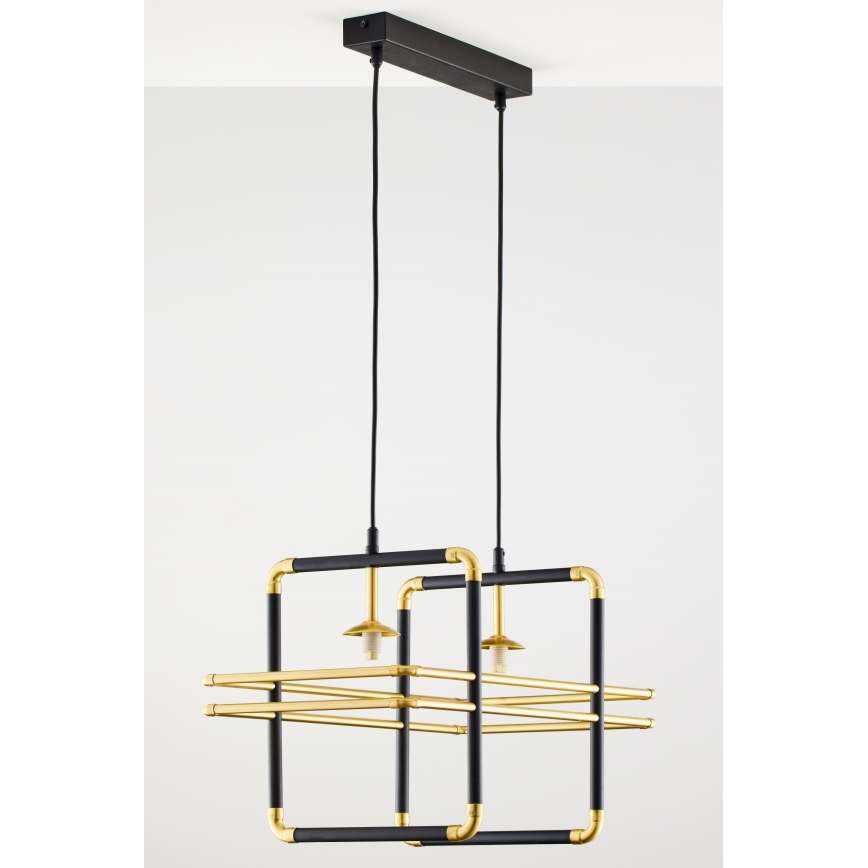 Jupiter 2026 - Suspension filaire FIORI 2xG9/10W/230V noir/doré/beige