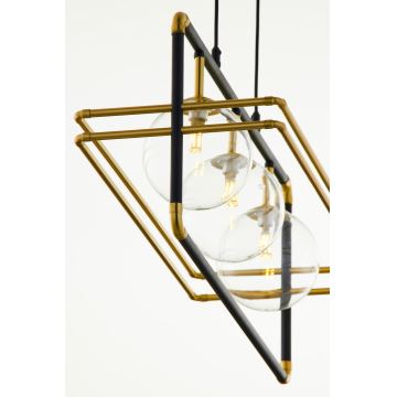 Jupiter 2030 - Suspension filaire FIORI 3xG9/10W/230V noir/doré/transparent