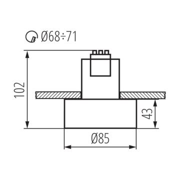 LED Spot encastrable MINI RITI 1xGU10/25W/230V noir