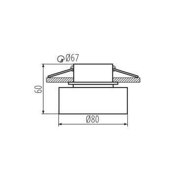 Spot encastrable GOVIK 10W blanc/doré