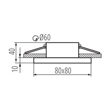 Luminaire encastré de salle de bain FLINI 10W IP44 noir